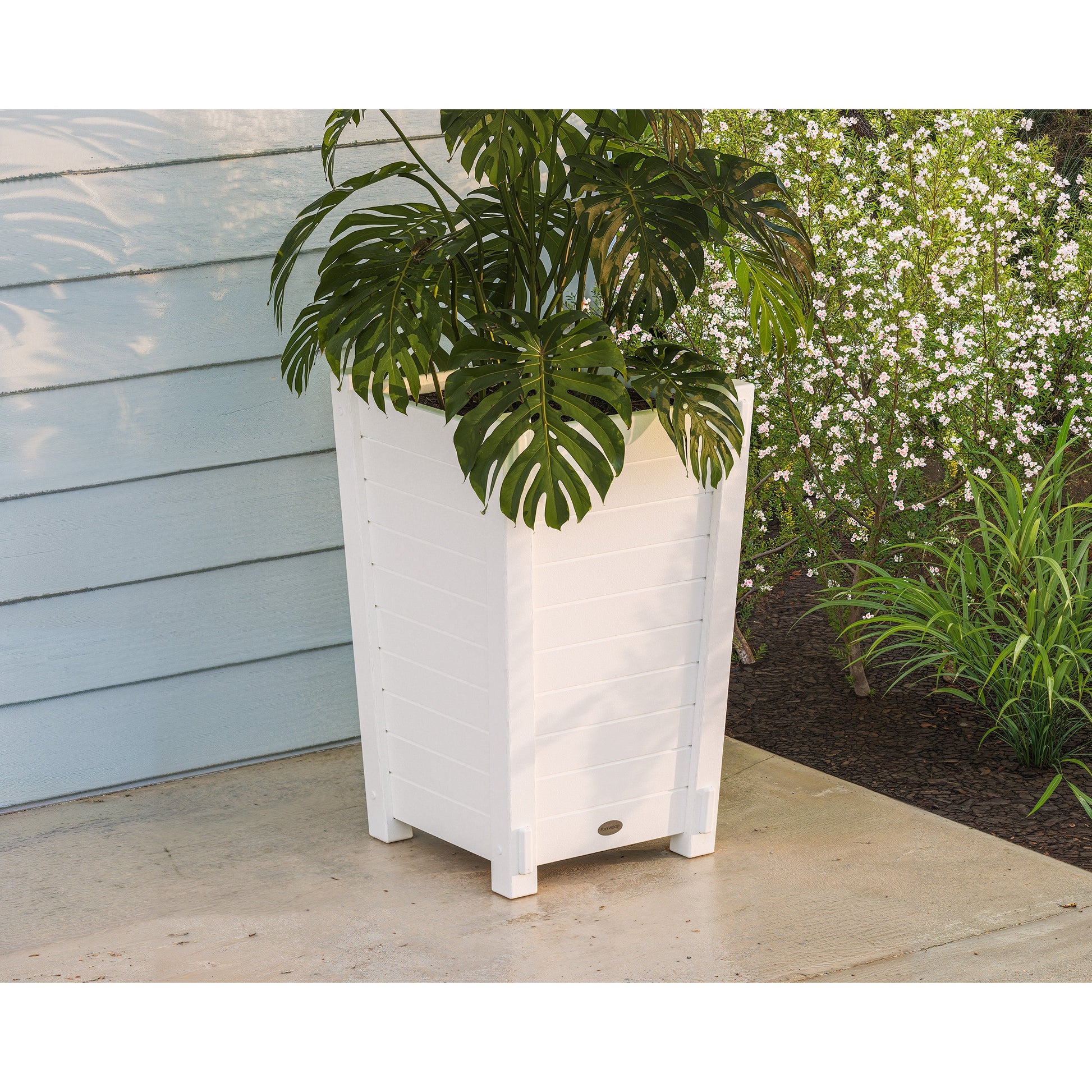 POLYWOOD Nautical Tapered Square Short Planter Box
