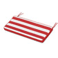 POLYWOOD Chinoiserie Bench Seat Cushion — Cabana Stripe Crimson