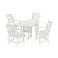 POLYWOOD Chinoiserie 5-Piece Dining Set — Vintage White