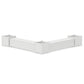 POLYWOOD 72" Nautical L- Shaped Planter Storage Bench Corner Set- Large — White