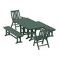 POLYWOOD Vineyard Folding Chair 6-Piece Dining Set with Benches — Green