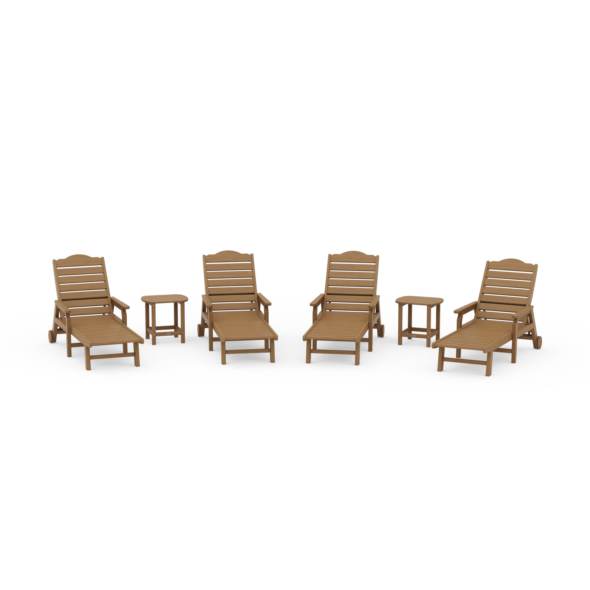 POLYWOOD 6-Piece Savannah Chaise Lounge Set — Natural