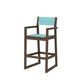 POLYWOOD EDGE Sling Bar Arm Chair — Kona / Dupioni Aquamarine Sling