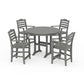 POLYWOOD Savannah 5-Piece Round Counter Set — Slate Grey