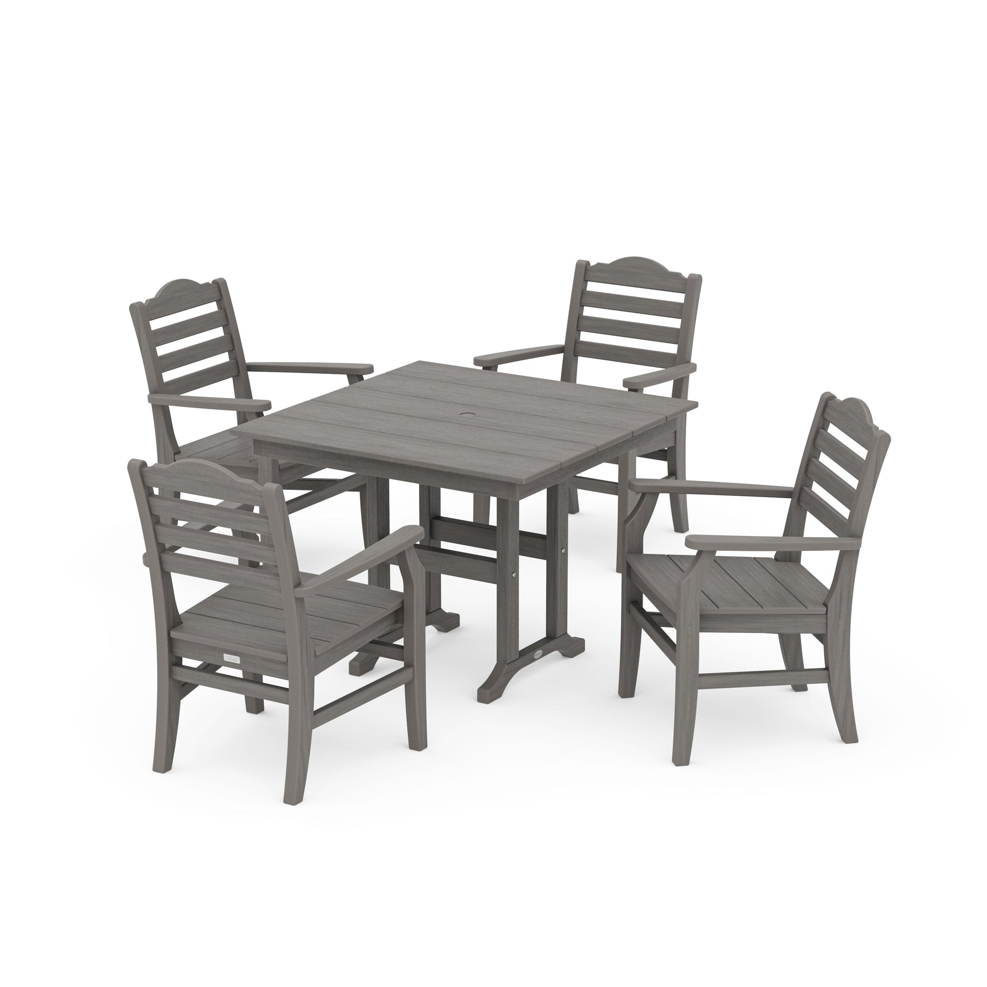 POLYWOOD Savannah 5-Piece Farmhouse Dining Set — Driftwood