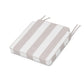 POLYWOOD Acadia Dining Side Seat Cushion — Cabana Stripe Dune Burlap