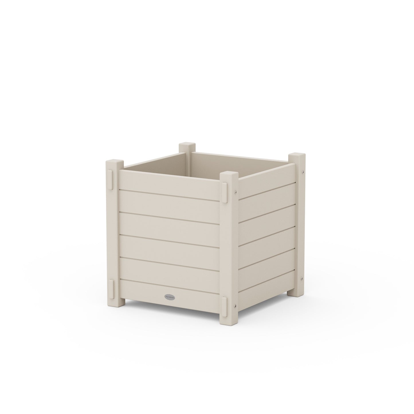 POLYWOOD Nautical Large Square Planter Box — Sand