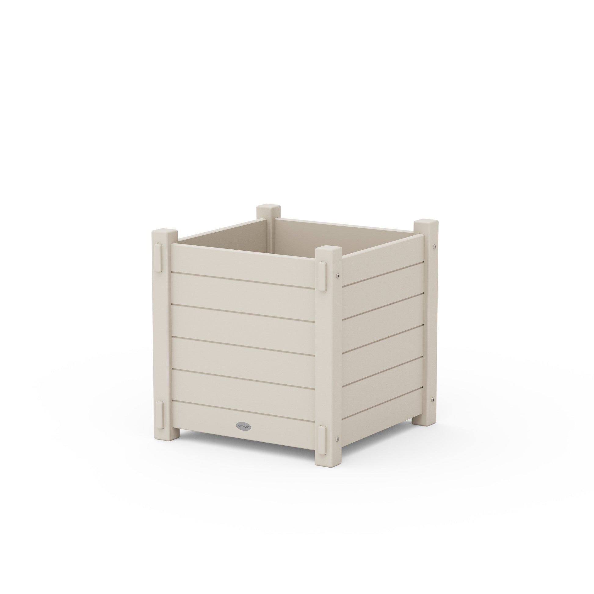 POLYWOOD Nautical Large Square Planter Box — Sand