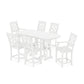 POLYWOOD Chinoiserie 7-Piece Counter Set — White