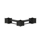 POLYWOOD 48" Country Living L- Shaped Planter Bench Corner Set - Large — Black