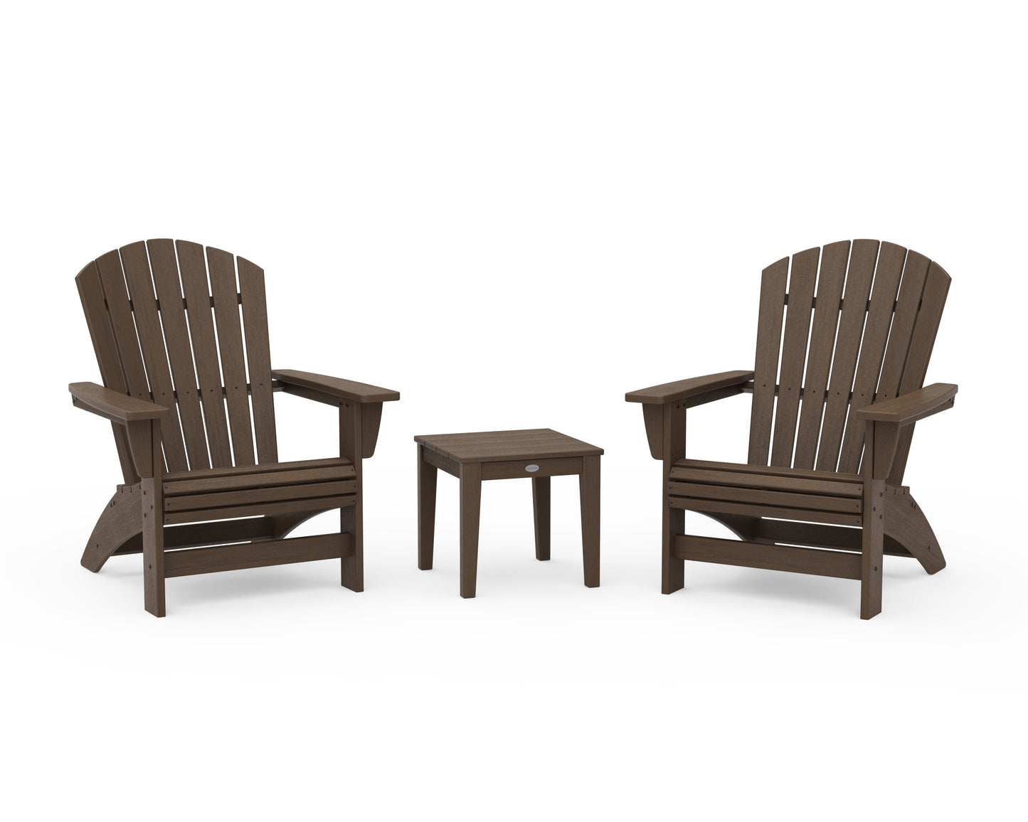 POLYWOOD 3-Piece Nautical Grand Adirondack Set — Kona