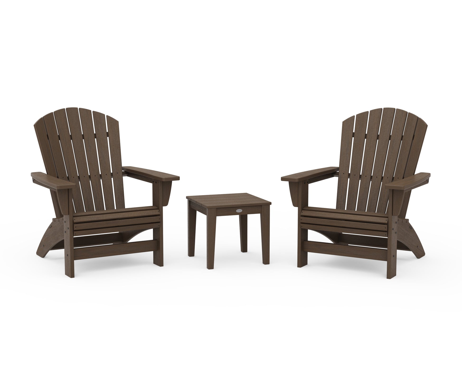 POLYWOOD 3-Piece Nautical Grand Adirondack Set — Kona