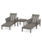 POLYWOOD Acadia 3-Piece Chaise Set — Driftwood
