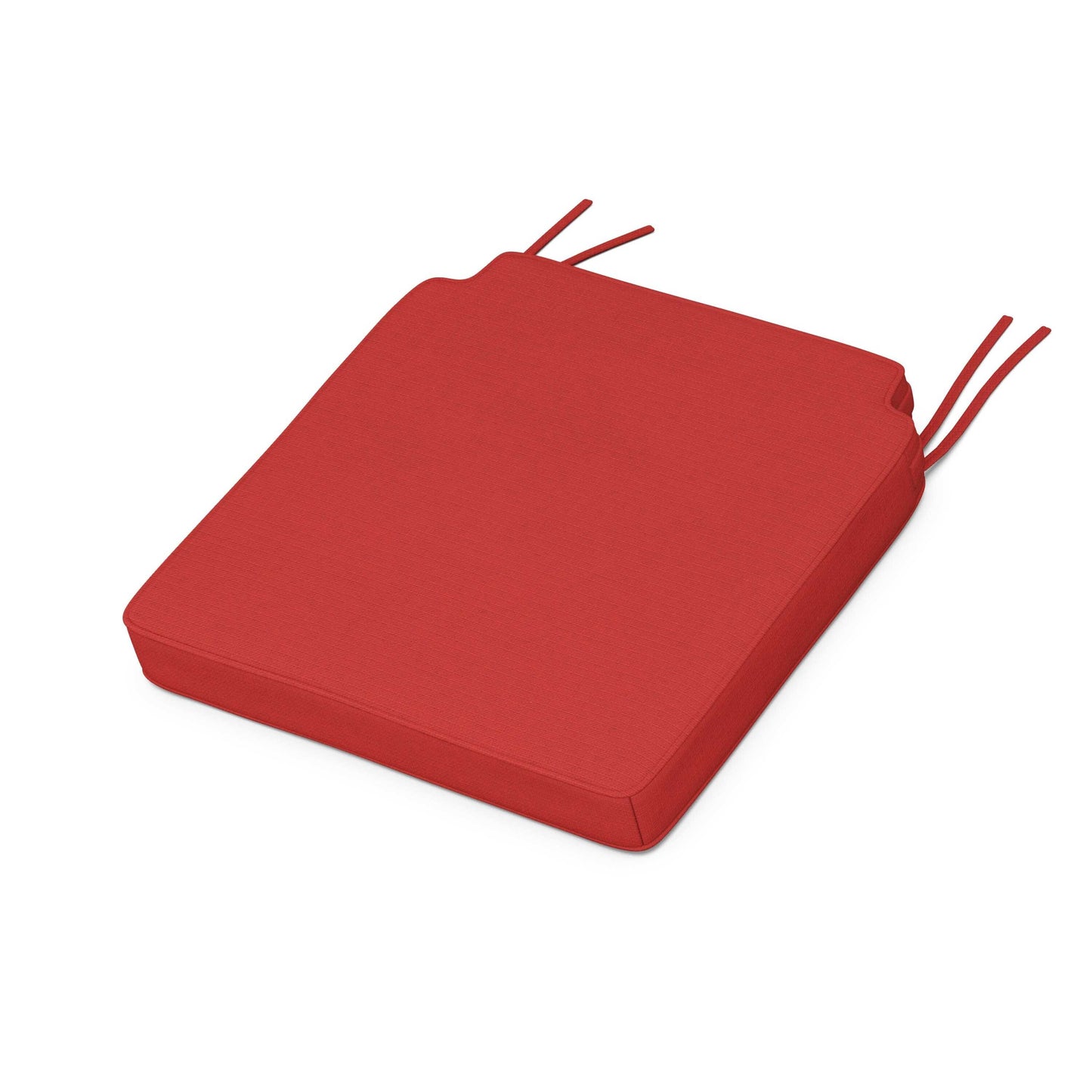 POLYWOOD Acadia Dining Side Seat Cushion — Crimson Linen