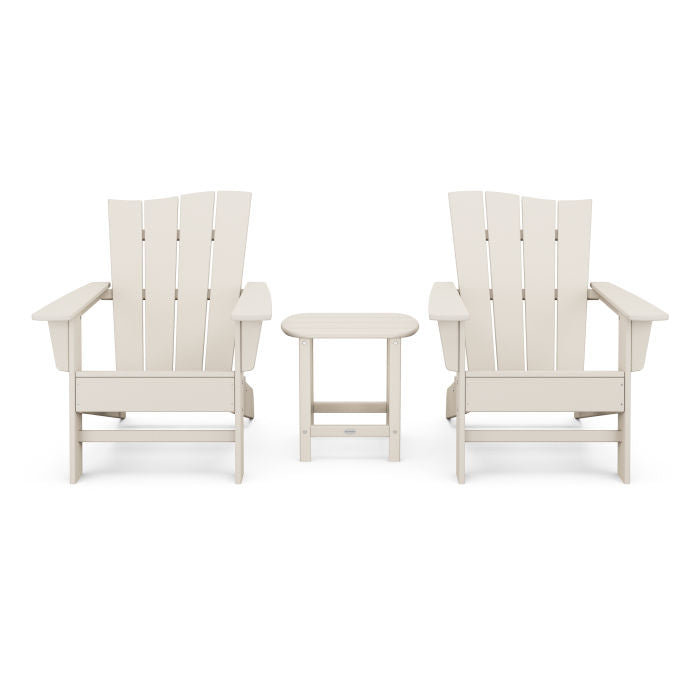 POLYWOOD Wave 3-Piece Adirondack Chair Set FREE SHIPPING