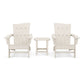 POLYWOOD Wave 3-Piece Adirondack Chair Set FREE SHIPPING