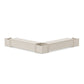 POLYWOOD 72" Country Living L- Shaped Planter Storage Bench Corner Set — Sand