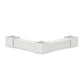 POLYWOOD 60" Country Living L- Shaped Planter Storage Bench Corner Set- Large — White