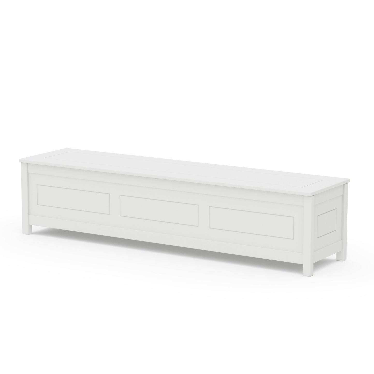 POLYWOOD Country Living 72" Storage Bench — White