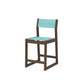 POLYWOOD EDGE Sling Counter Side Chair — Kona / Dupioni Aquamarine Sling