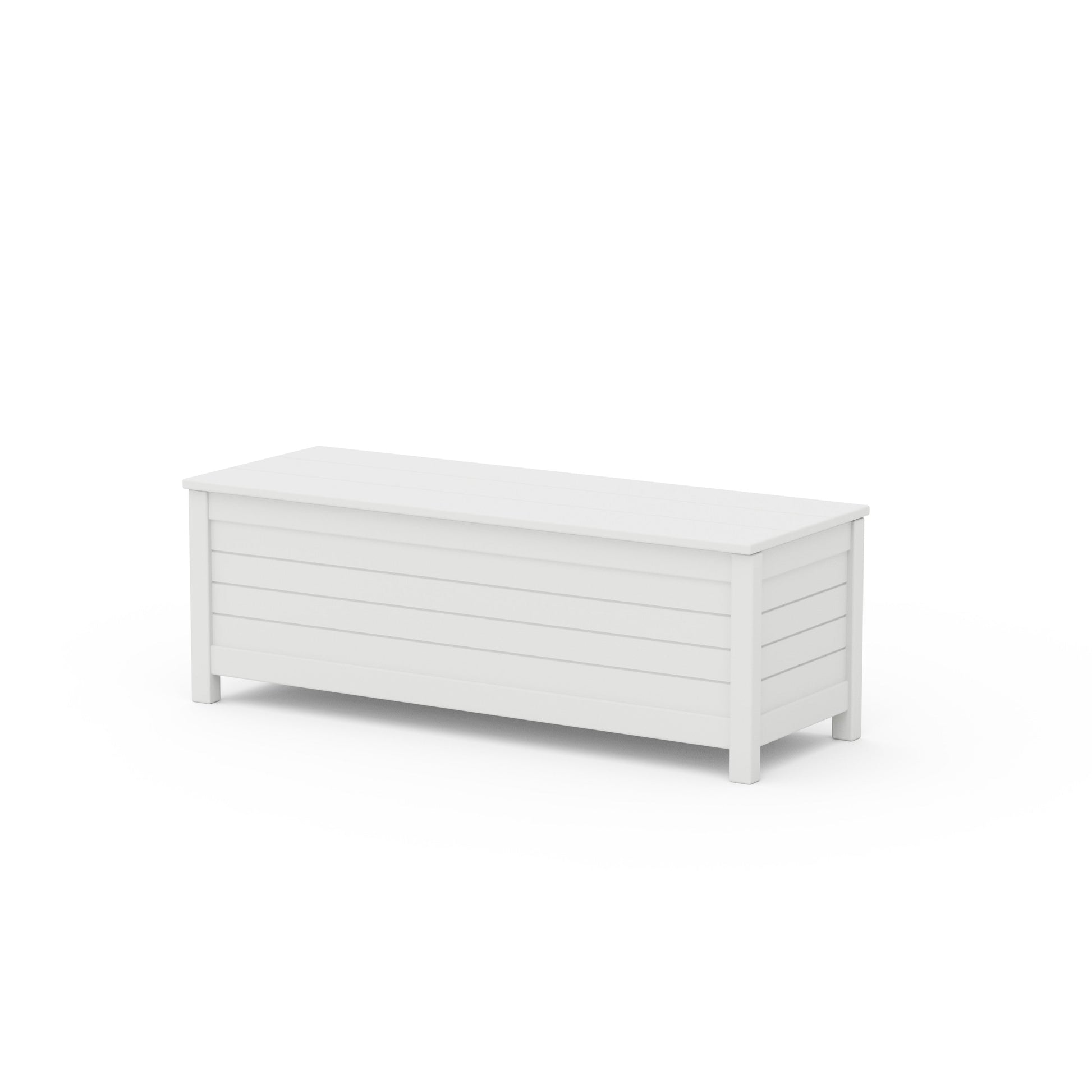 POLYWOOD Nautical 48" Storage Bench — White