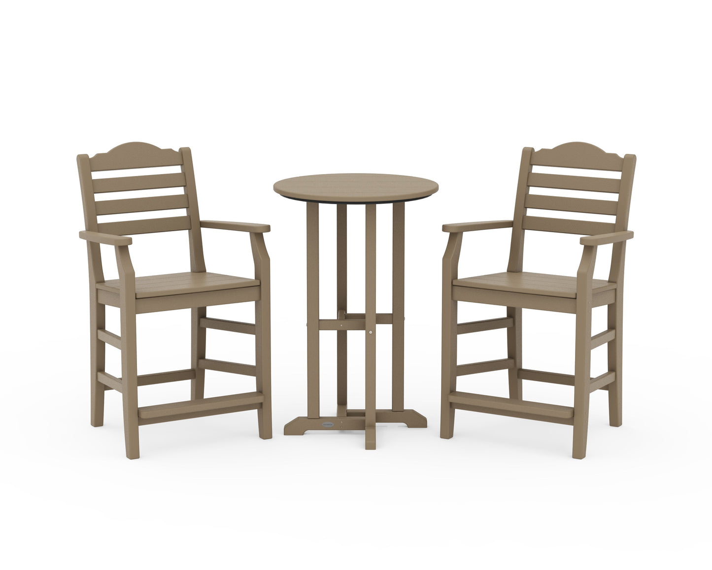 POLYWOOD Savannah 3-Piece Farmhouse Counter Set — Vintage Sahara