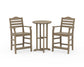 POLYWOOD Savannah 3-Piece Farmhouse Counter Set — Vintage Sahara