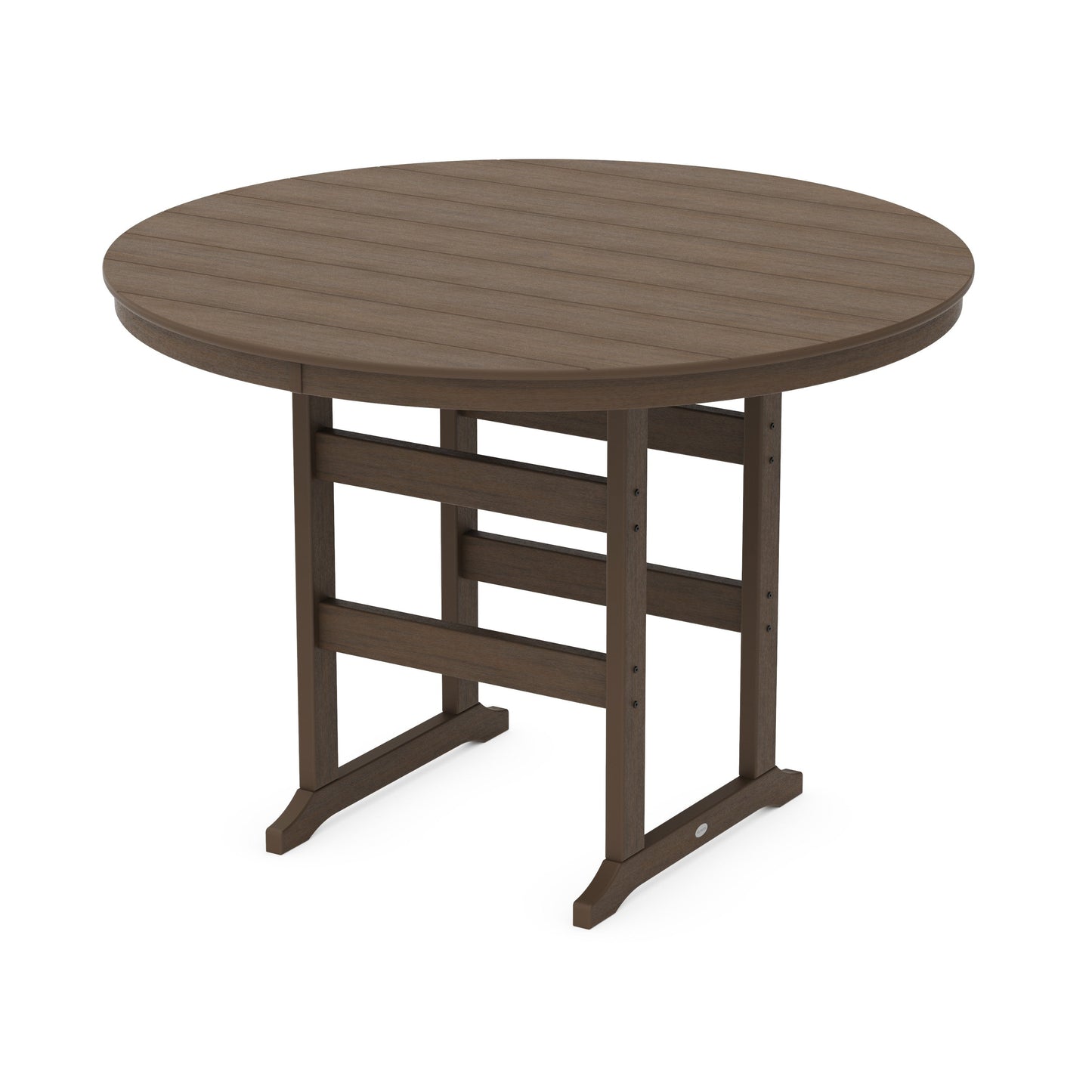 POLYWOOD 60" Round Farmhouse Bar Table — Kona
