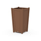 POLYWOOD Country Living Large Tapered Square Tall Planter Box — Teak