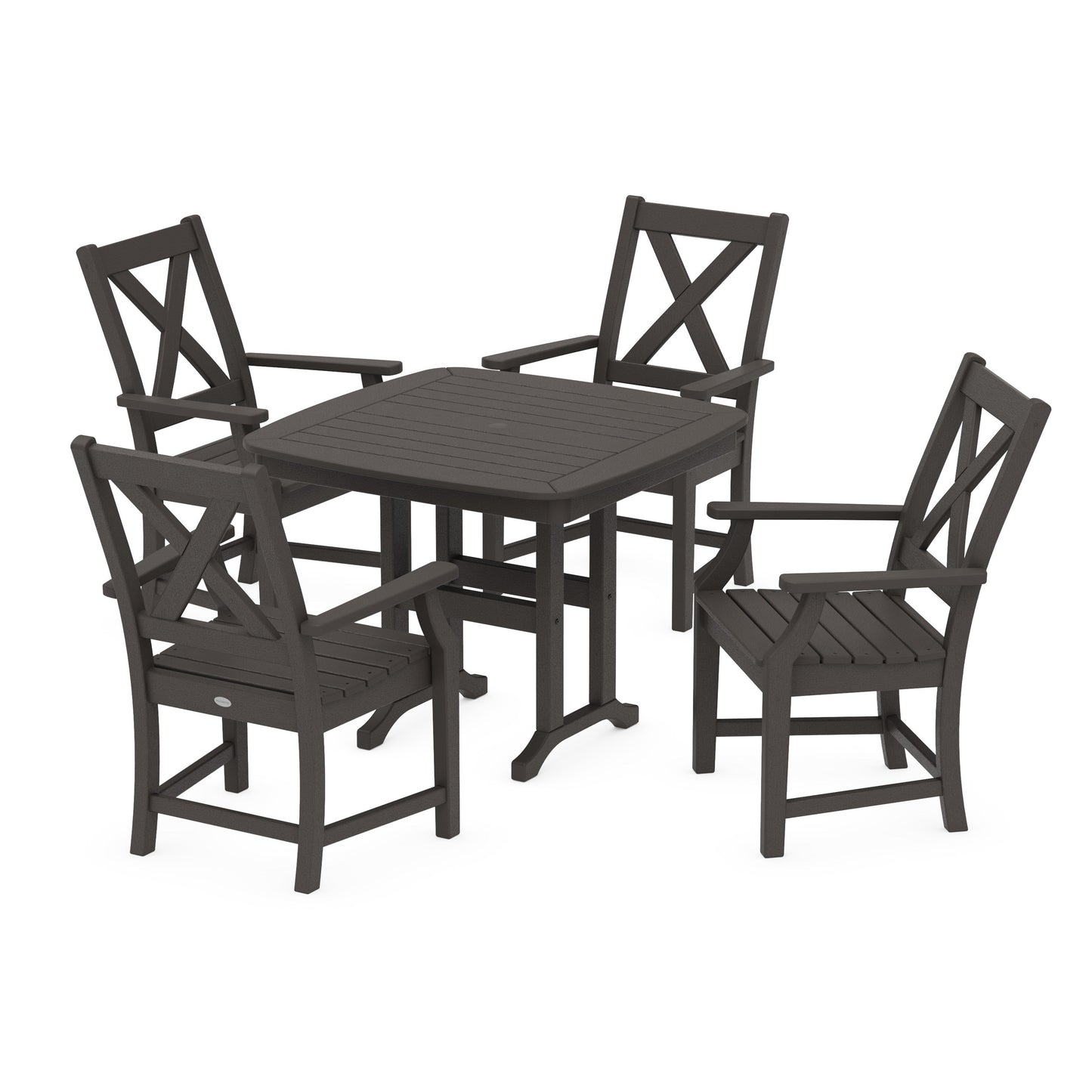POLYWOOD Braxton 5-Piece Dining Set — Vintage Coffee