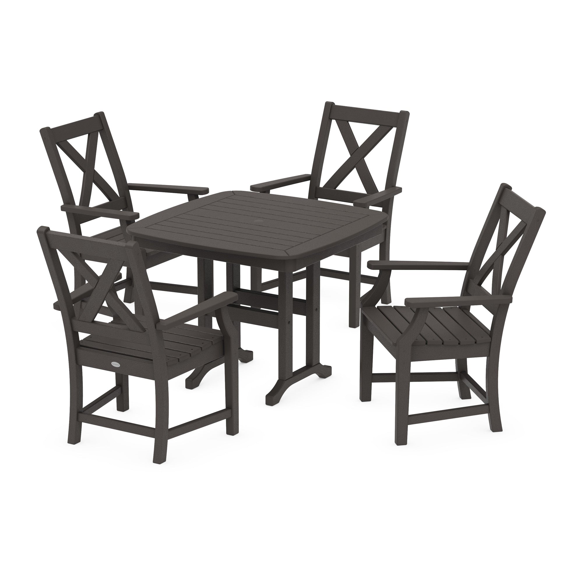 POLYWOOD Braxton 5-Piece Dining Set — Vintage Coffee