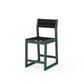 POLYWOOD EDGE Sling Counter Side Chair — Green / Black Sling