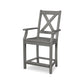 POLYWOOD Braxton Counter Arm Chair — Slate Grey