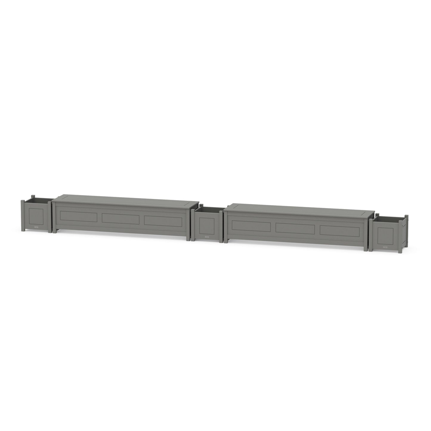 POLYWOOD 72" Country Living L- Shaped Planter Storage Bench Corner Set