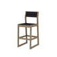 POLYWOOD EDGE Sling Bar Side Chair — Vintage Sahara / Black Sling