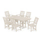 POLYWOOD Chinoiserie Arm Chair 7-Piece Farmhouse Dining Set — Sand