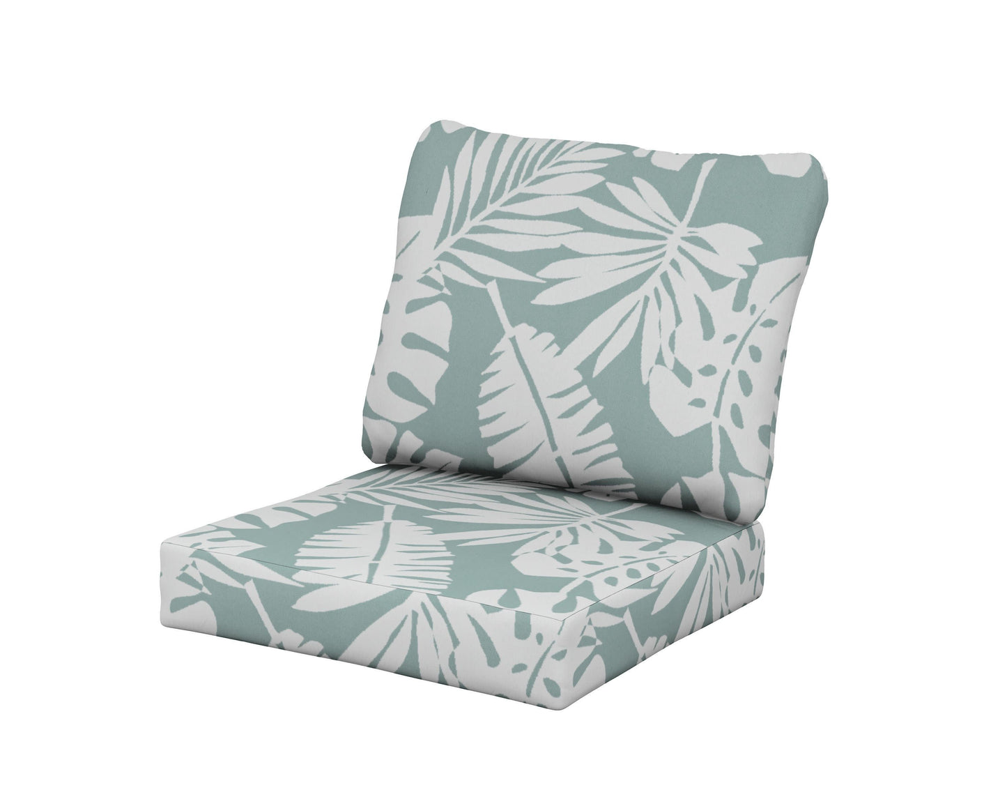 POLYWOOD Baffle Seat/Back Cushion — Leaf Glacier Spa