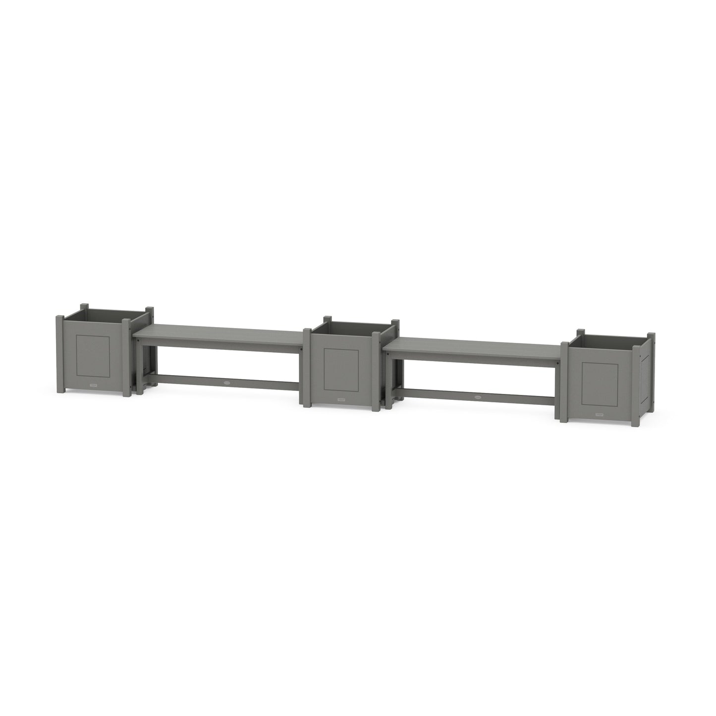 POLYWOOD 48" Country Living L- Shaped Planter Bench Corner Set - Large