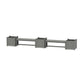 POLYWOOD 48" Country Living Straight Double Planter Bench Set - Large — Slate Grey