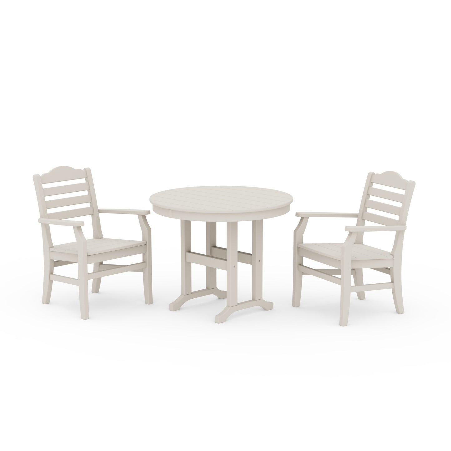 POLYWOOD Savannah 3-Piece Farmhouse Dining Set — Sand