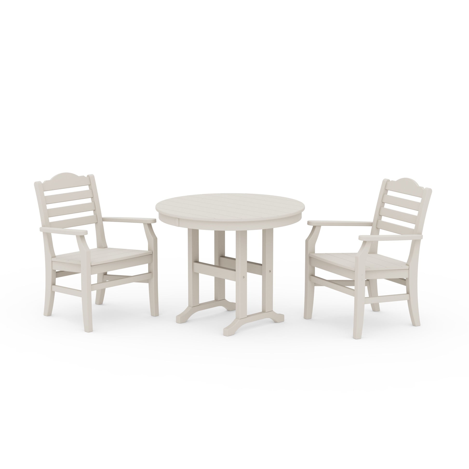 POLYWOOD Savannah 3-Piece Farmhouse Dining Set — Sand