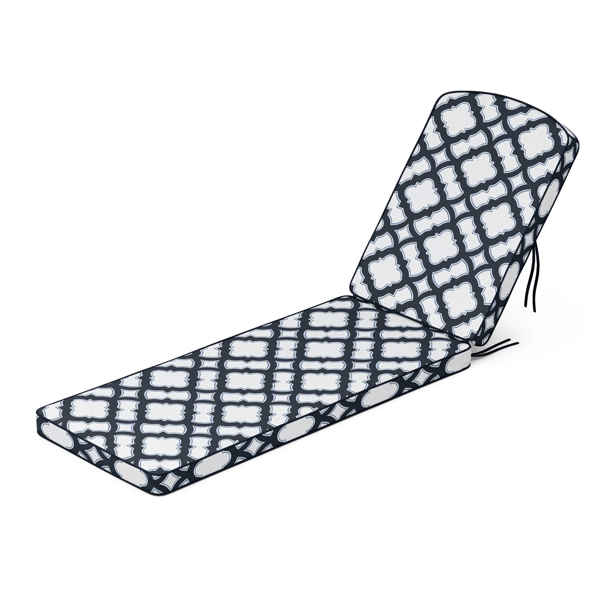 POLYWOOD Chinoiserie Chaise Cushion — Trellis Marine Indigo