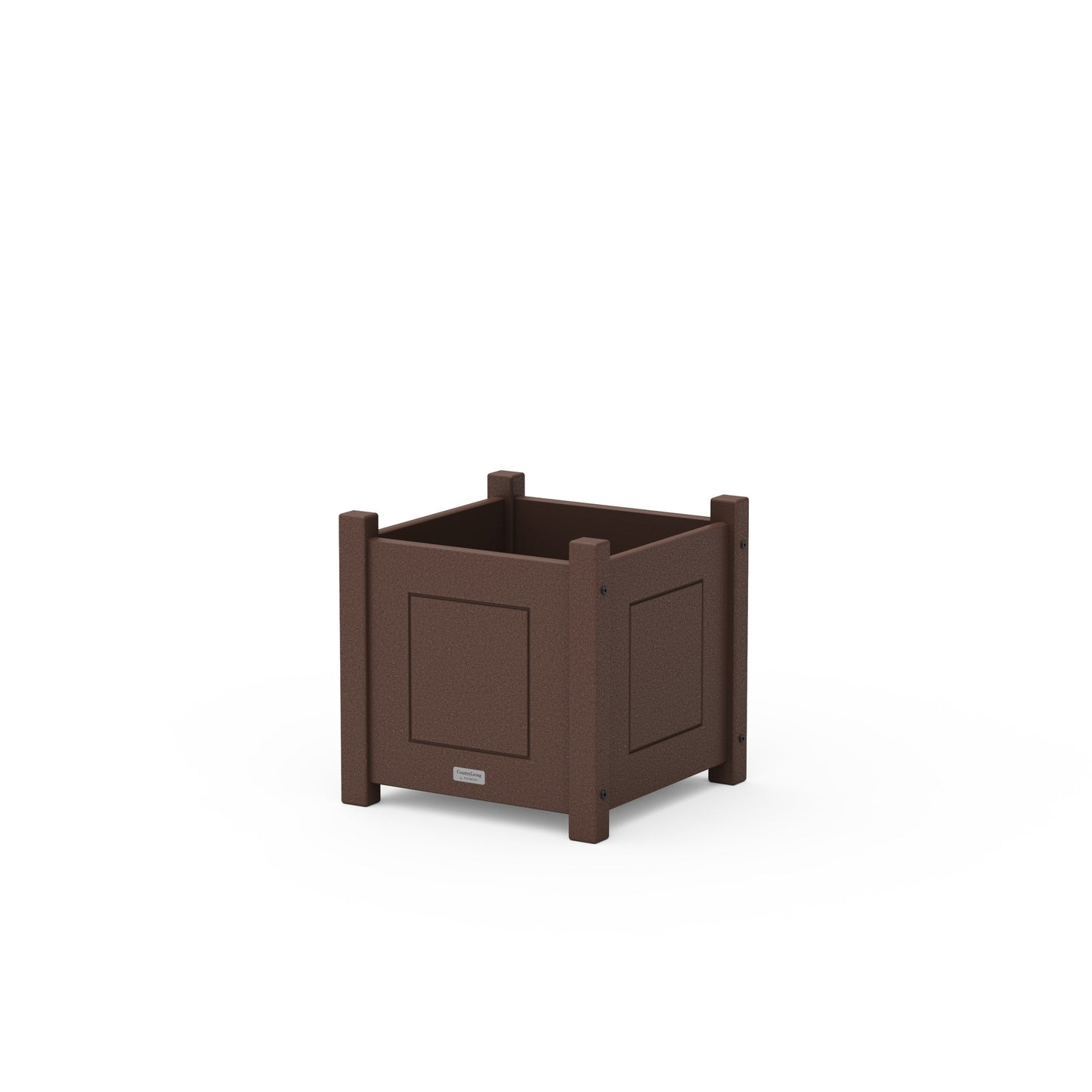 POLYWOOD Country Living Square Planter Box — Mahogany