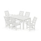 POLYWOOD Chinoiserie Arm Chair 7-Piece Parsons Dining Set — Vintage White
