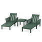 POLYWOOD Acadia 3-Piece Chaise Set — Green