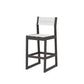 POLYWOOD EDGE Sling Bar Side Chair — Vintage Coffee / White Sling