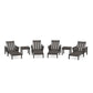 POLYWOOD Acadia 6-Piece Chaise Set — Vintage Coffee