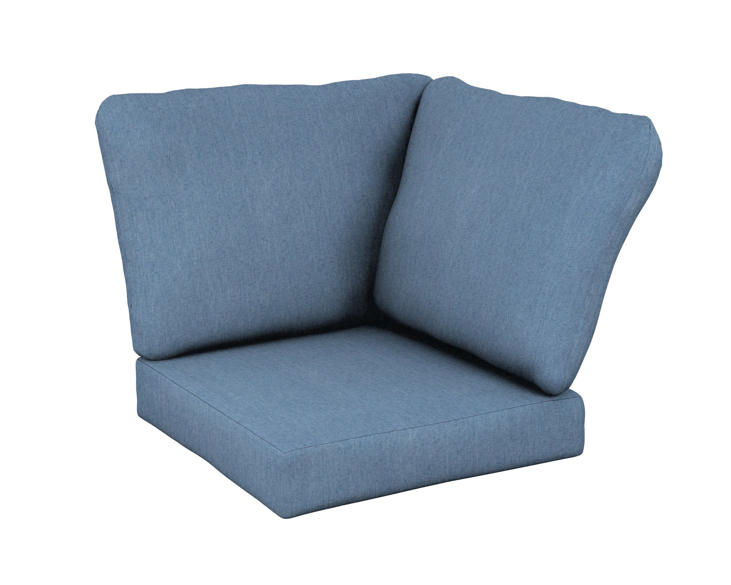 POLYWOOD Baffle Modular Corner Cushion — Sky Blue