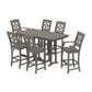 POLYWOOD Chinoiserie 7-Piece Farmhouse Bar Set — Driftwood