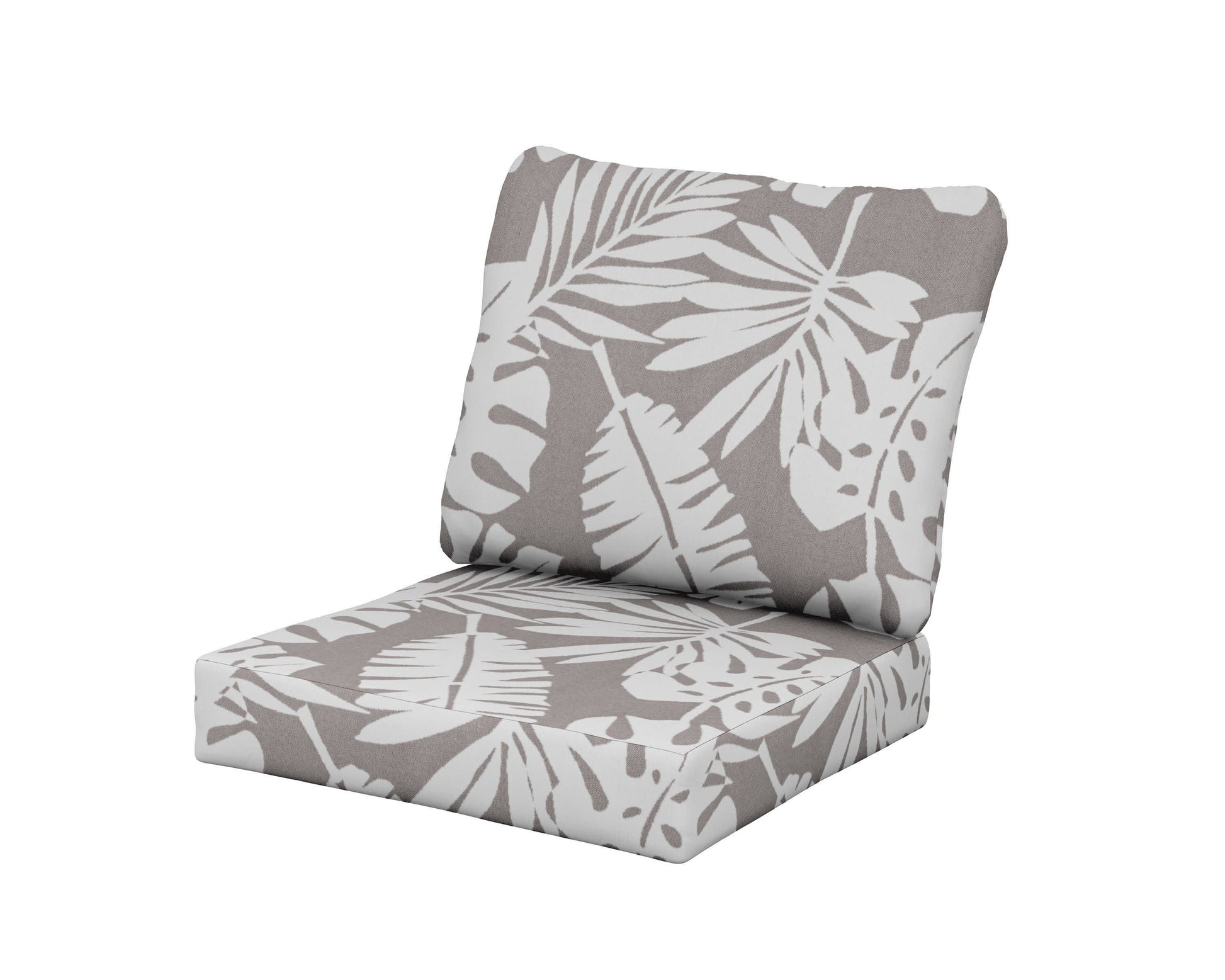 POLYWOOD Baffle Seat/Back Cushion — Leaf Grey Mist